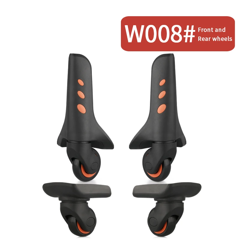 W008(4 Wheels)Black Чехол на колесиках для ремонта багажного колеса Универсальный дорожный Багаж на колесиках чехол для костюма запчасти аксессуары чехол для костюма сменные колеса - Цвет: W008(4 Wheels)Black