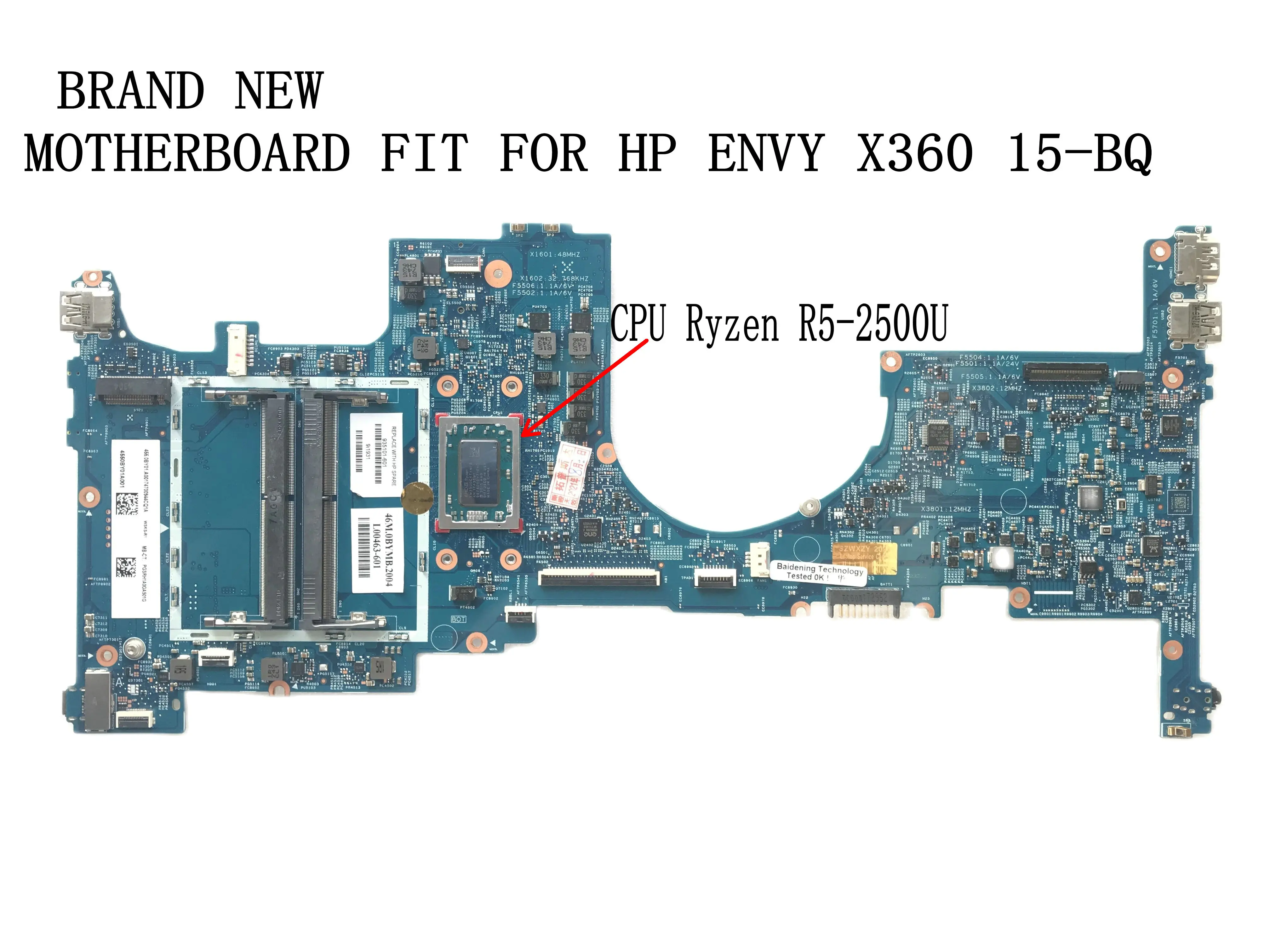 

BRAND NEW STOCK 16907-1 448.0BY10.0011 MAINBOARD FOR HP ENVY X360 15-BQ MOTHERBOARD WITH PROCESSOR Ryzen R5 2500U