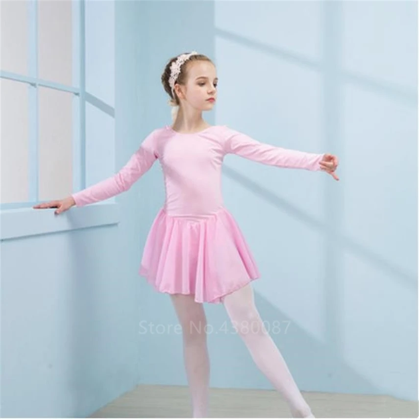 Шифоновые балетные платья для девочек подростков костюм с коротким рукавом