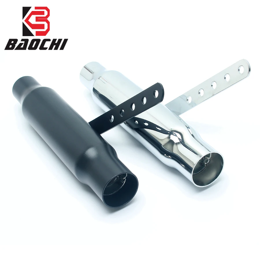 Для мотоцикла глушитель 45 мм винтажная хромированная труба Ретро выхлопная