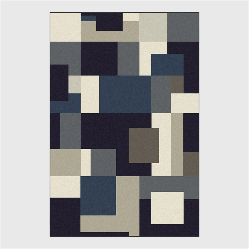 Коврики и ковры для дома гостиной черный белый геометрический квадратный узор