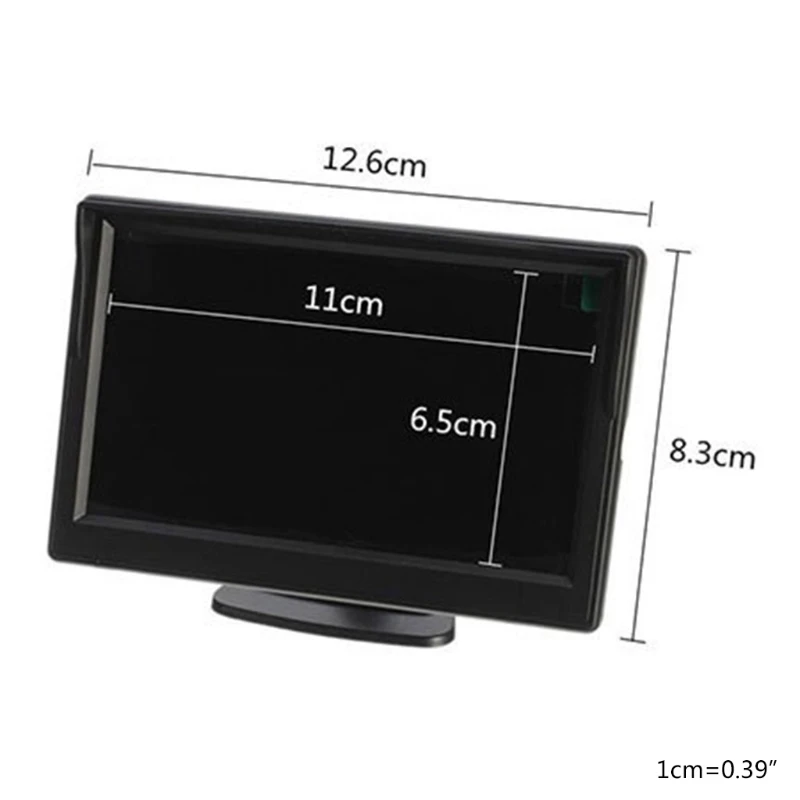

5 inch Car Reversing Monitor LCD High Definition Digital Screen 2 Way Video Input Auto Parking Reverse Rearview Display Backup