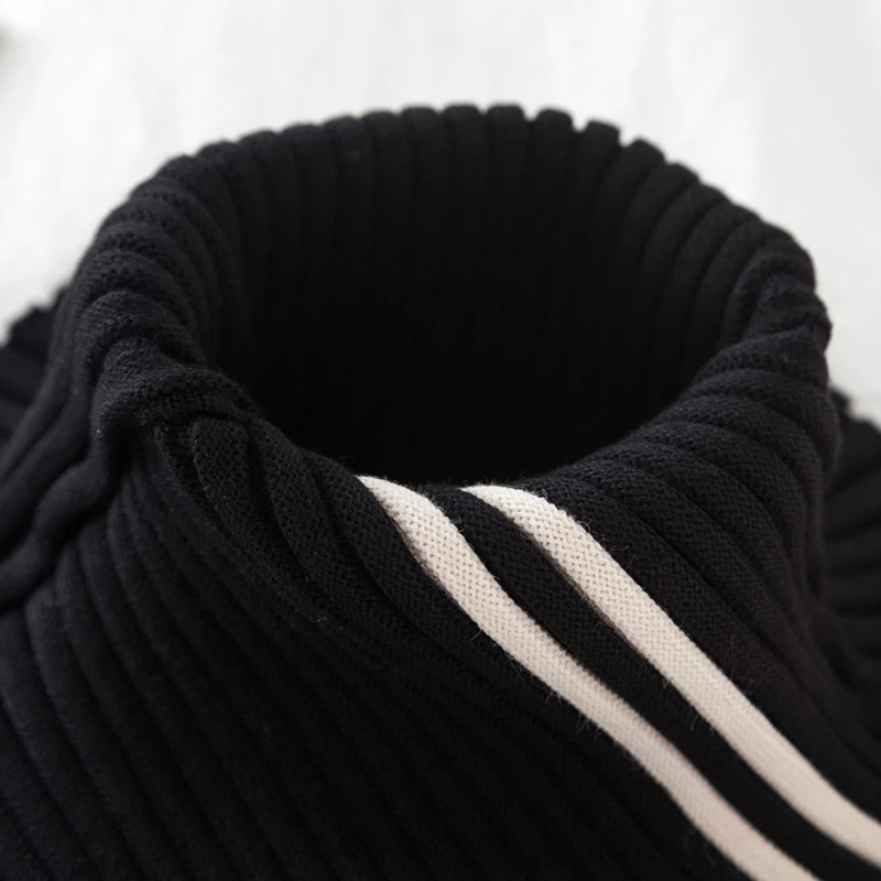 Зимняя водолазка ложный воротник ребристый трикотажный съемный треугольный