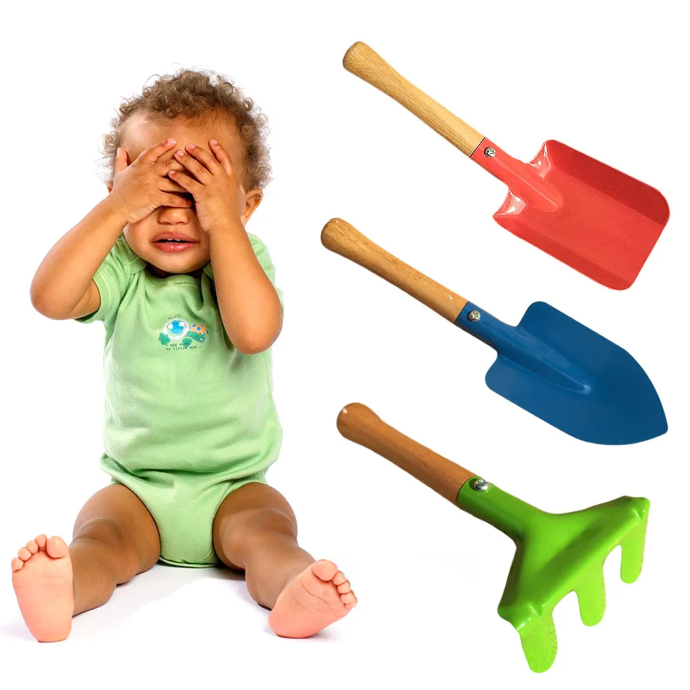 Комплект из 3 предметов фон для фото ткани песчаный пляж Лопатой Игрушки детей