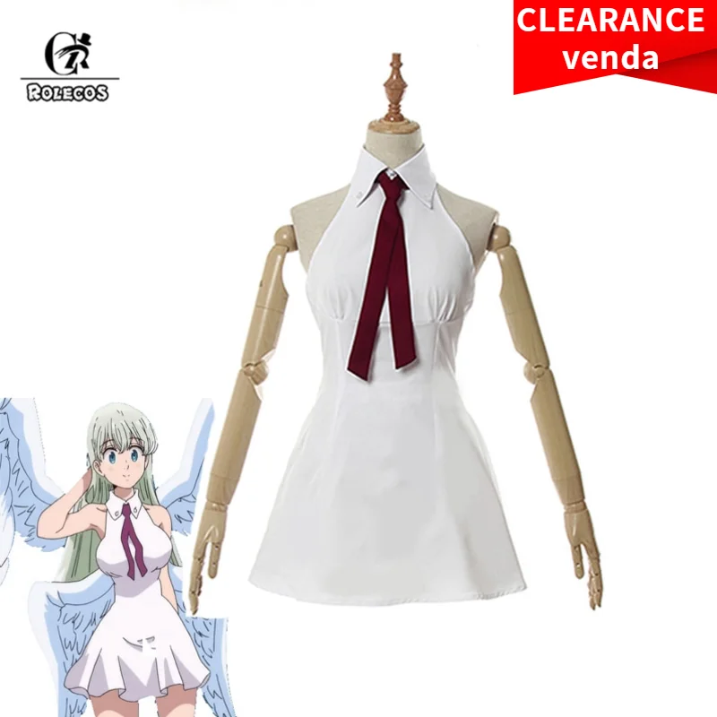 ROLECOS The Seven Deadly Sins Elizabeth Liones косплей костюм гнев богов женское платье с галстуком
