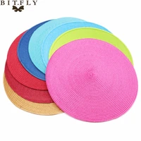 4pcs pp dining table mat woven placemat pad heat resistant bowls coffee cups coaster table napkins for home kitchen party supply