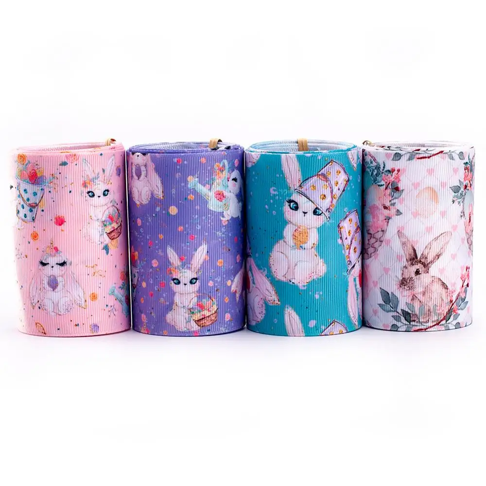 2 м 3 дюймовая атласная лента Термальность передачи с животным принтом ручной