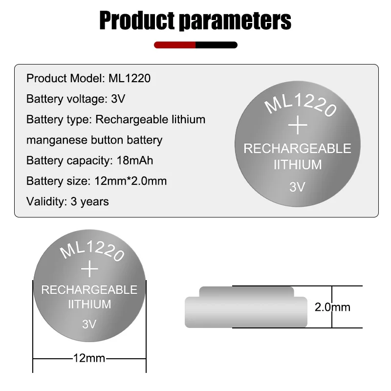 2 шт. оригинальные 3 в ML1220 ML 1220 18 мАч аккумуляторные батареи CMOS RTC BIOS резервная
