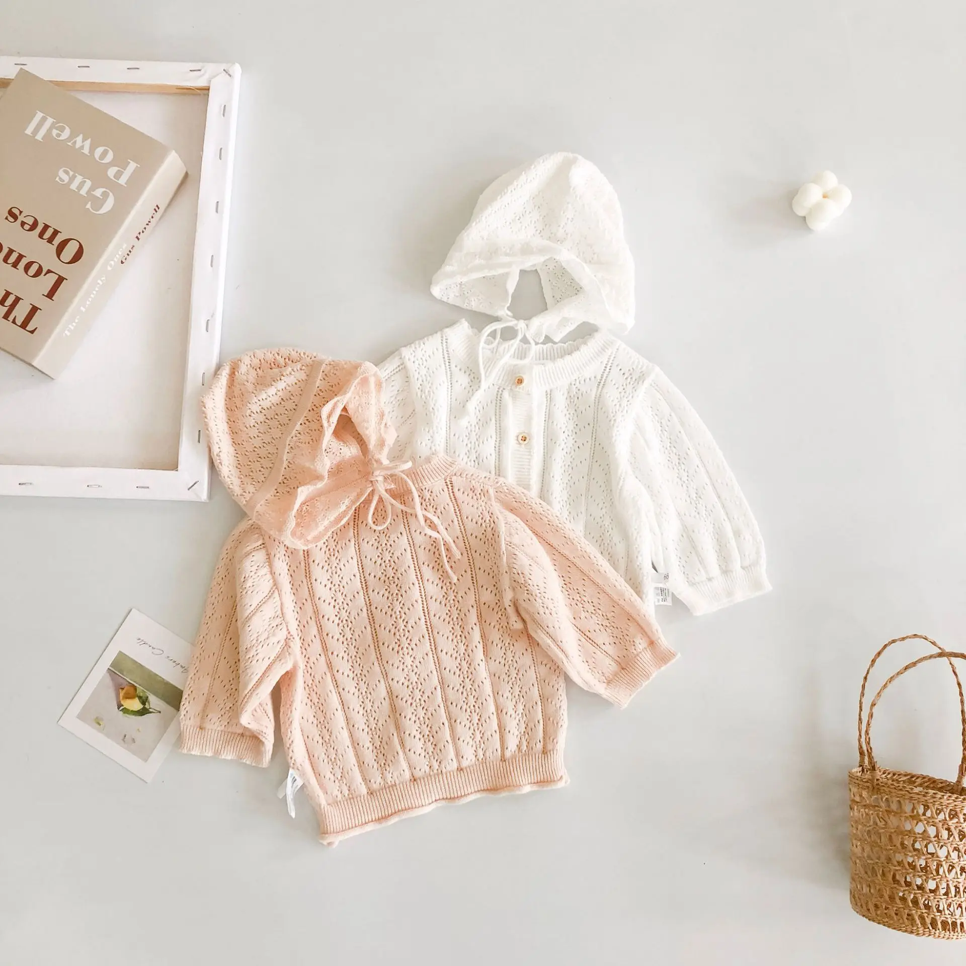 

Baby Girls Knitted Sweater Cardigan Shirt Long Sleeve knitted hollow jacket Children Clothing Boys Girls Knitted Spring Clothes