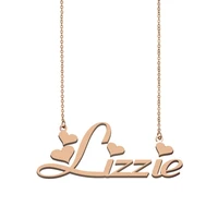 lizzie name necklace custom name necklace for women girls best friends birthday wedding christmas mother days gift