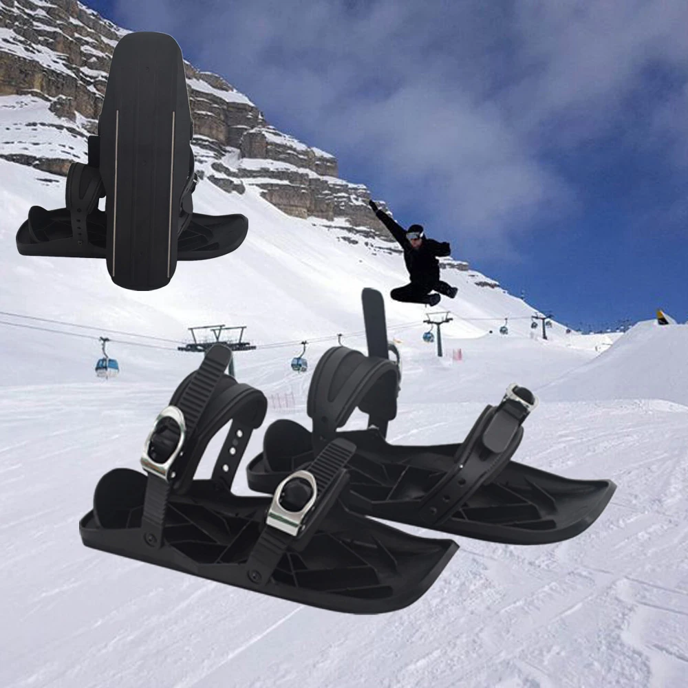 

Portable Skiing Shoes Snow Board High Quality Adjustable Bindings New Mini Ski Skates for Snow The Short Skiboard Snowblades