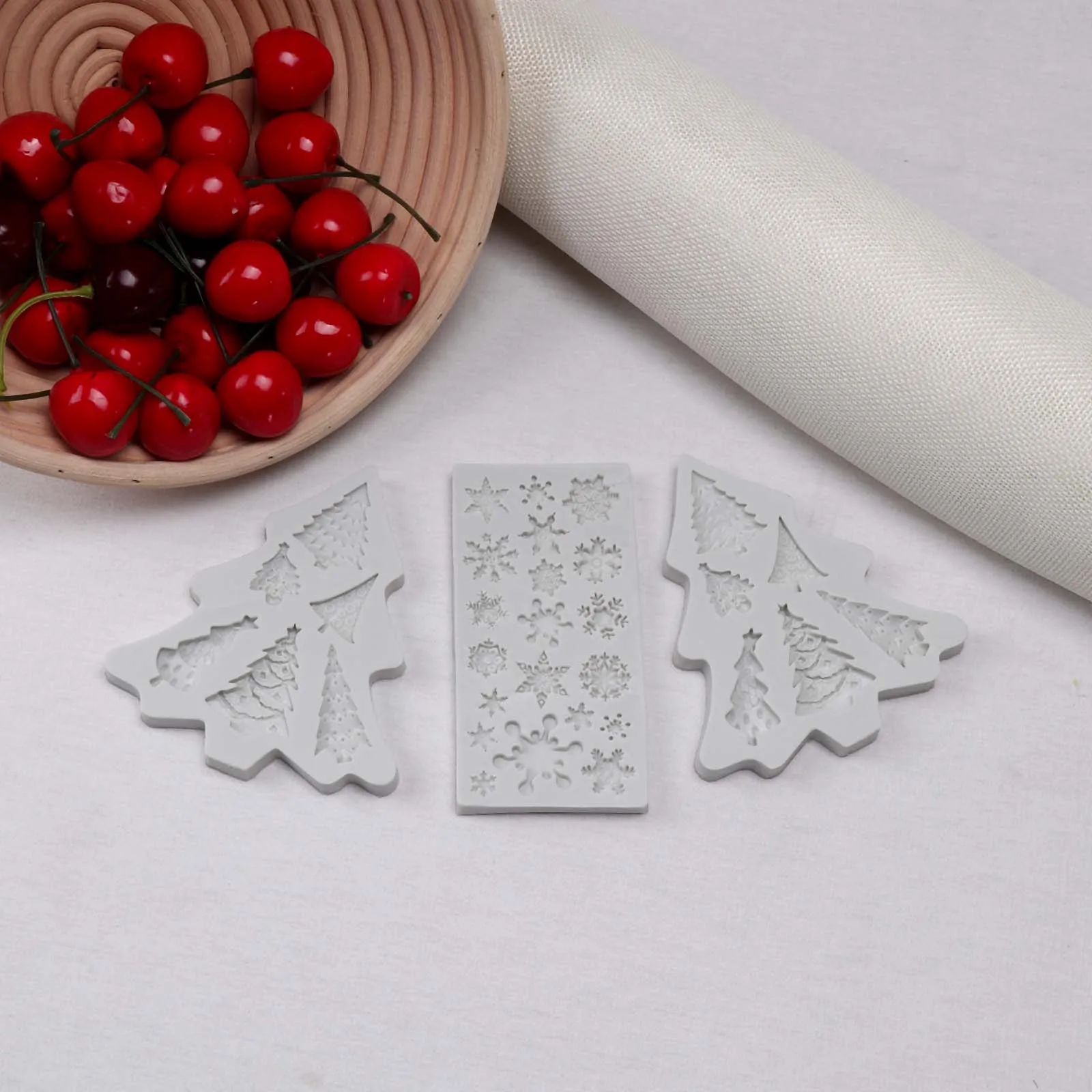 3 шт. для пищевых продуктов силиконовая форма выпечки набор Рождественский