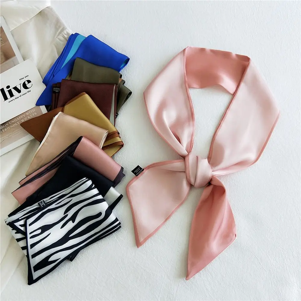 

Women Narrow Thin Scarf Letters Print Long Ribbon Scarf Handle Bag Ribbons Multi-Function Decorative Neckerchief Hair Tie Band