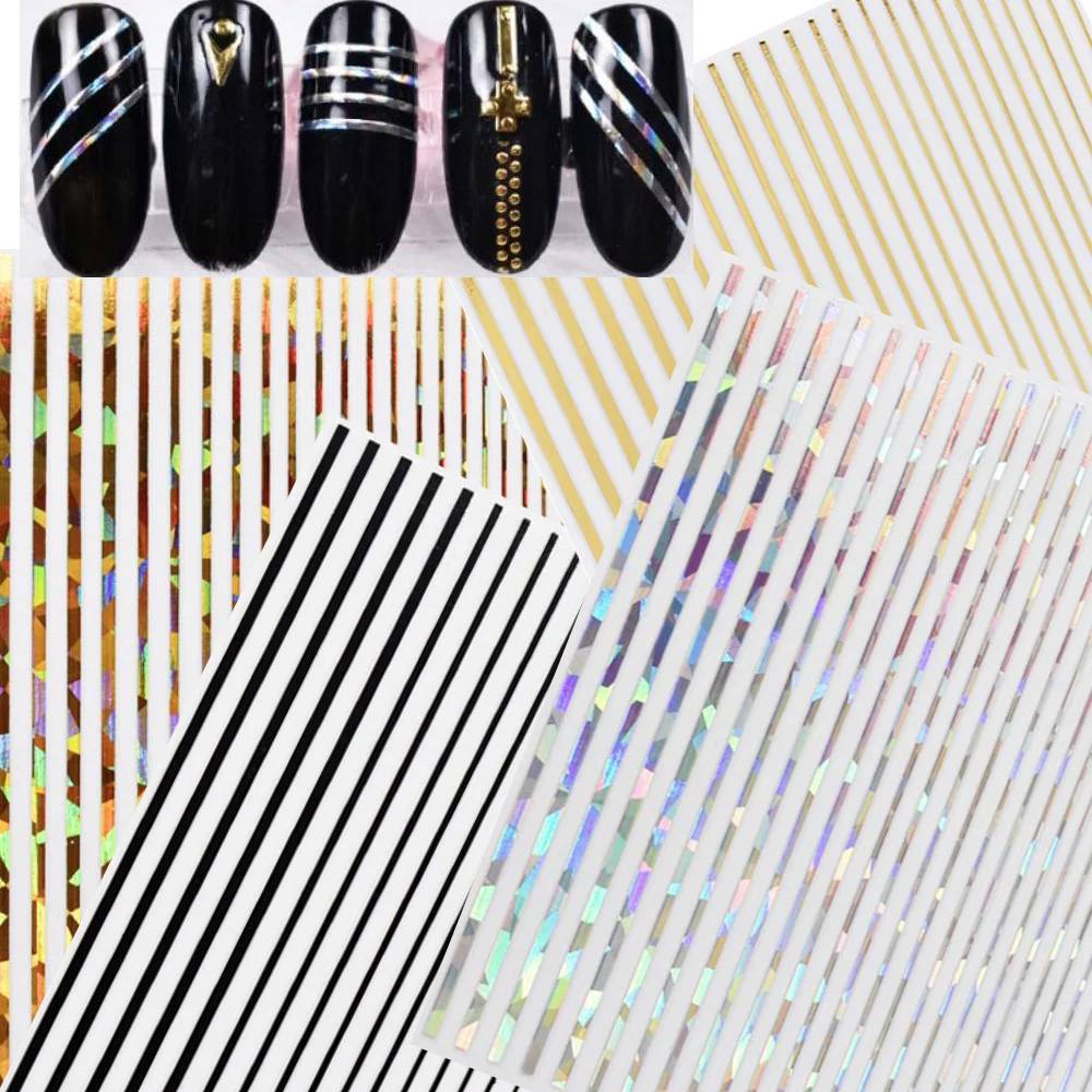 1 шт. лазерная металлическая лента для нанесения лака ногтей|Стикеры и наклейки| |
