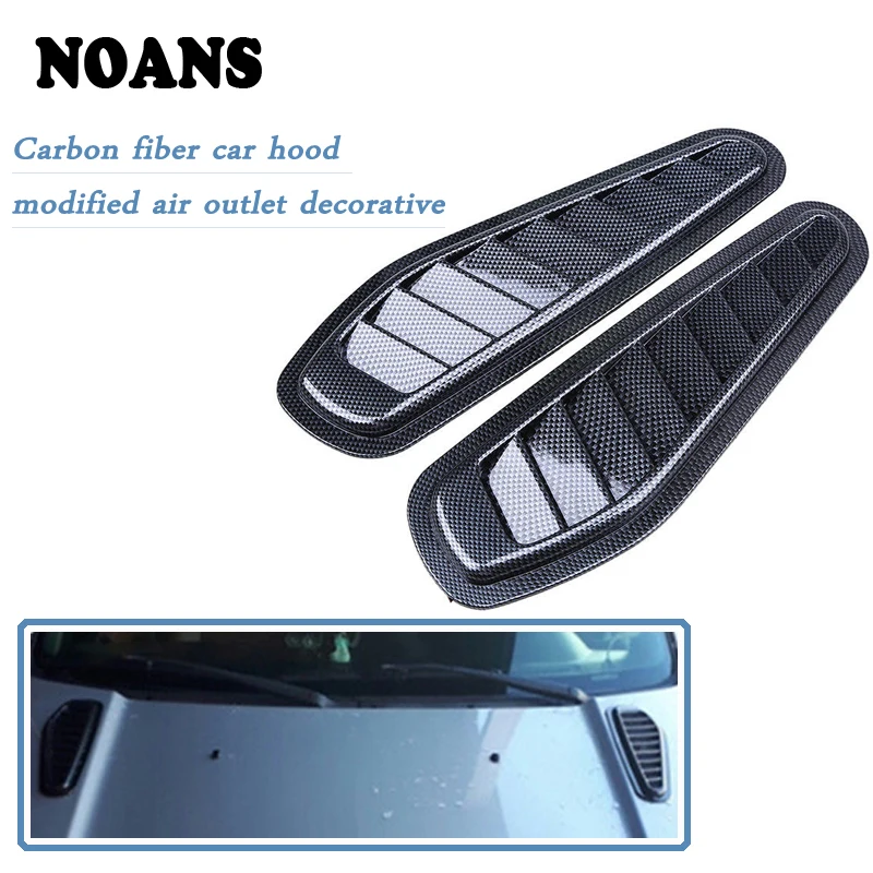 

NOANS Air Outlet Carbon Fiber Stickers Vent Bonnet Cover Car Decorative For BMW E36 F30 F10 E30 M X5 Ssangyong Volvo XC90 V70