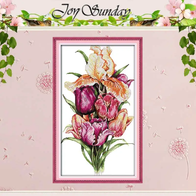 Набор для вышивки крестиком Noble tulips 11CT 14CT оптовая продажа|cross stitch 11ct|cross setcounted cross |