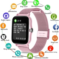 2021 new smart watch women men 1 69 color screen full touch fitness tracker lady smartwatch heart rate sleep monitor woman man