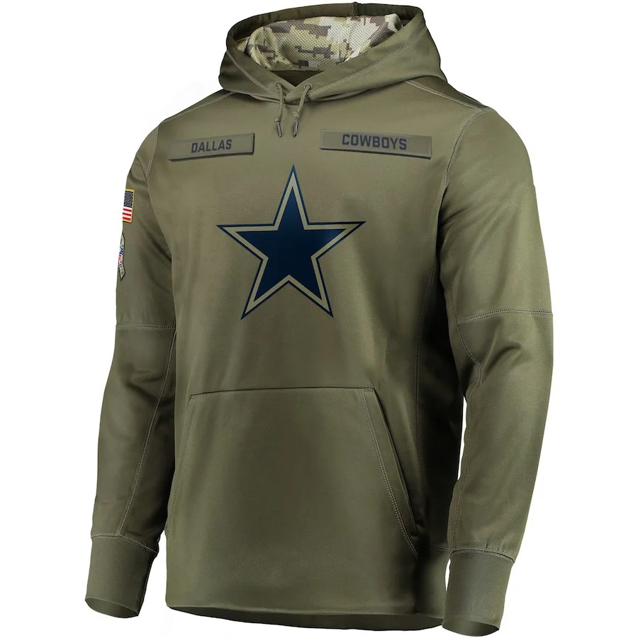 

Мужской спортивный Свитшот бренда Далласа, толстовка Cowboys Salute to Service, пуловер, Худи оверсайз для американского футбола