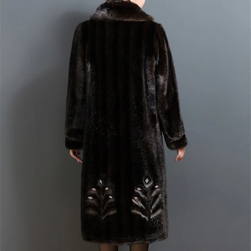 2019 Новый На зимнем меху пальто женская одежда высокого качества искусственный