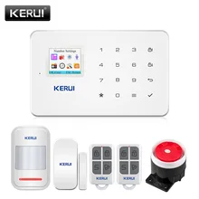 KERUI G18 GSM Alarm System Security SIM Smart IOS Android APP Control 1.7 Inch TFT Color Screen Touch Keyboard Home DIY Kit