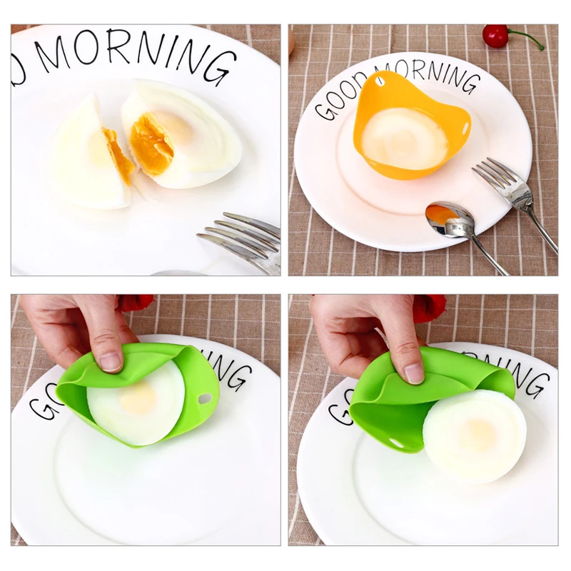 

1pc Egg Poachers Silicone Egg Cooker Kitchen Tools Pancake Cookware Steam Eggs Plate Tray Healthy Egg Pancake