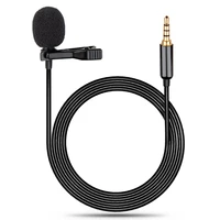 2m mini portable lavalier microphone dynamic clip on lapel mic wired mikrofomicrofon for phone for laptop pc conference speech