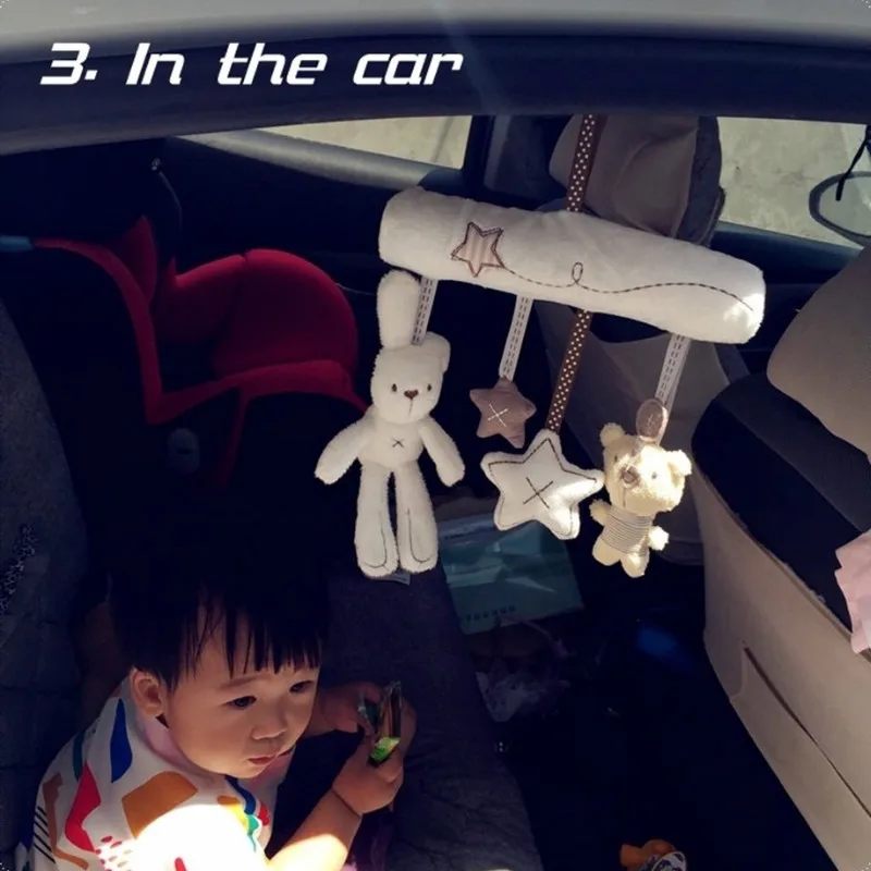 Симпатичные детские погремушки на коляску подвесные игрушки в форме кролика