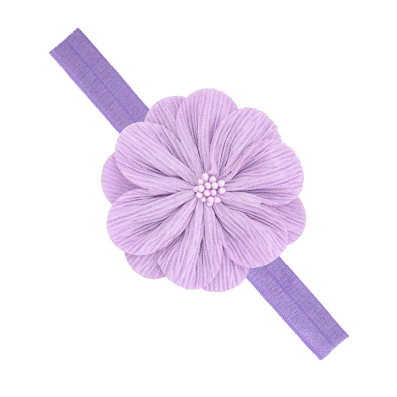Diademas de flores para beb&eacute;s y ni&ntilde;as, bandana el&aacute;stica de nailon para reci&eacute;n nacidos, turbante, accesorios para envolver la cabeza, 1 unidad-3