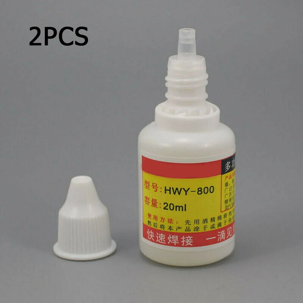 

2 Bottles Stainless Steel Flux 20ml Quick Welding Solder Tool HWY-800 Useful