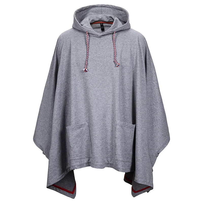 Повседневная накидка-пончо с капюшоном унисекс плащ уличная одежда в стиле