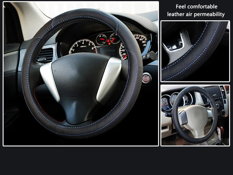 Кожаный Автомобильный Чехол для руля для Nissan Altima Qashqai X-Trail Tiida Almera Juke Note Primera Teana автомобильные аксессуары
