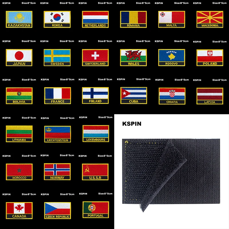 Наклейки на руку с крючком Азербайджан Канада Чехия Швейцария 3D-наклейки куртку |