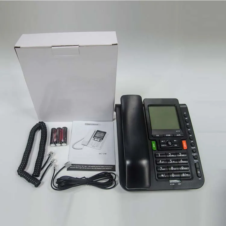 

M71W Corded Push-button Telephone Dual Interface Caller ID Landline Wall Mounted Business Office Phone