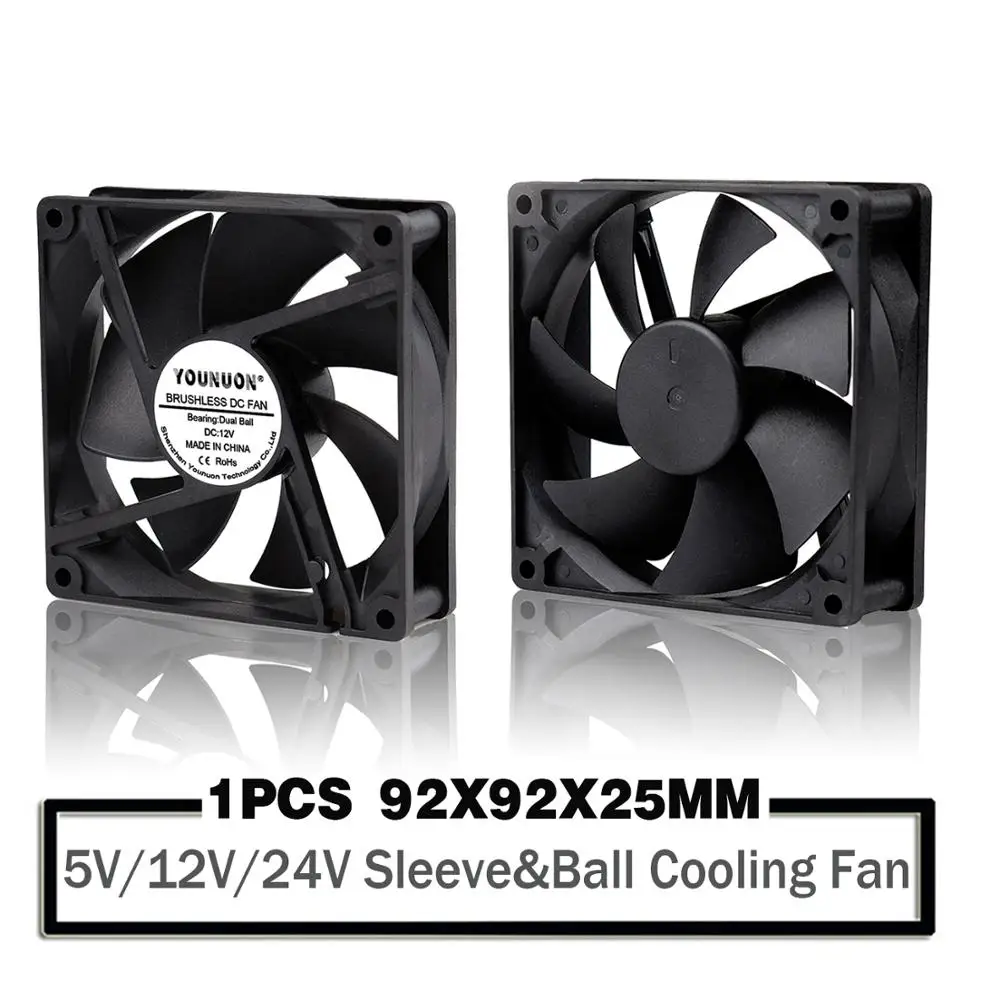 

92mm 9225 Cooling Fan DC 5V 12V 24V 92x92x25mm Cooler Fans PC Case CPU Brushless Cooler 9cm Sleeve/Dual Ball Bearing Radiator