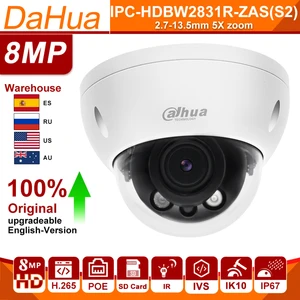 dahua 8mp 4k ip camera starlight ipc hdbw2831r zas zoom aduio ir 40m h 265 ip67 ik10 alarm sd card slot network outdoor camera free global shipping