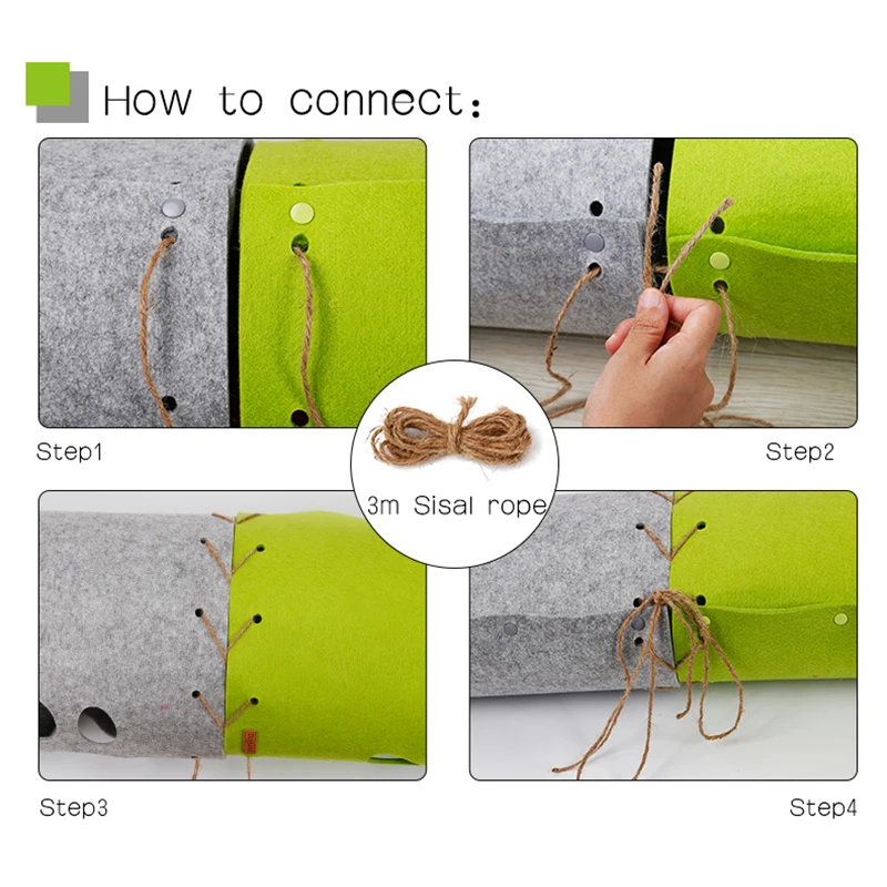 MySudui Складной Съемный туннель для кошек игрушка из фетра игровой тренировочная