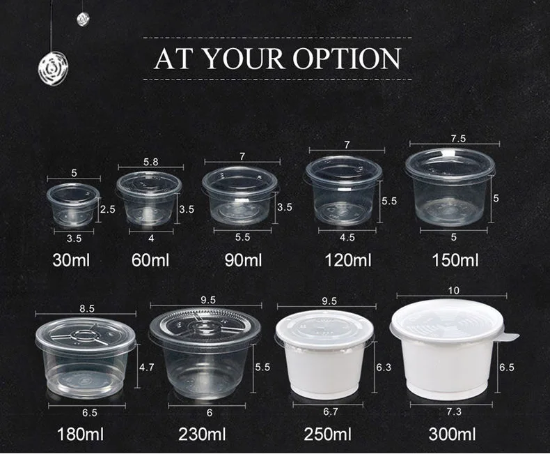 100 набор одноразовых стаканчиков для пудинга пластиковые чашки соуса крышка чаша