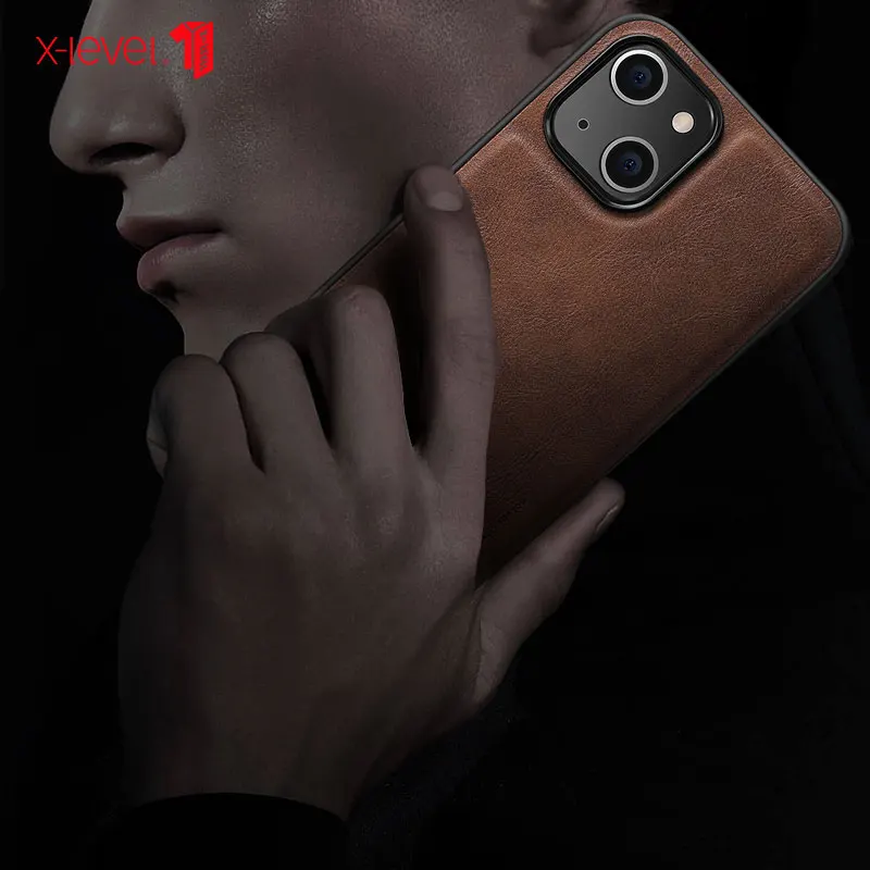 

X-Level Luxury Leather Case For IPhone 13 Pro Max 13Mini Original Soft Silicone Edge Back Phone Cover For iPhone 13 Mini Cases