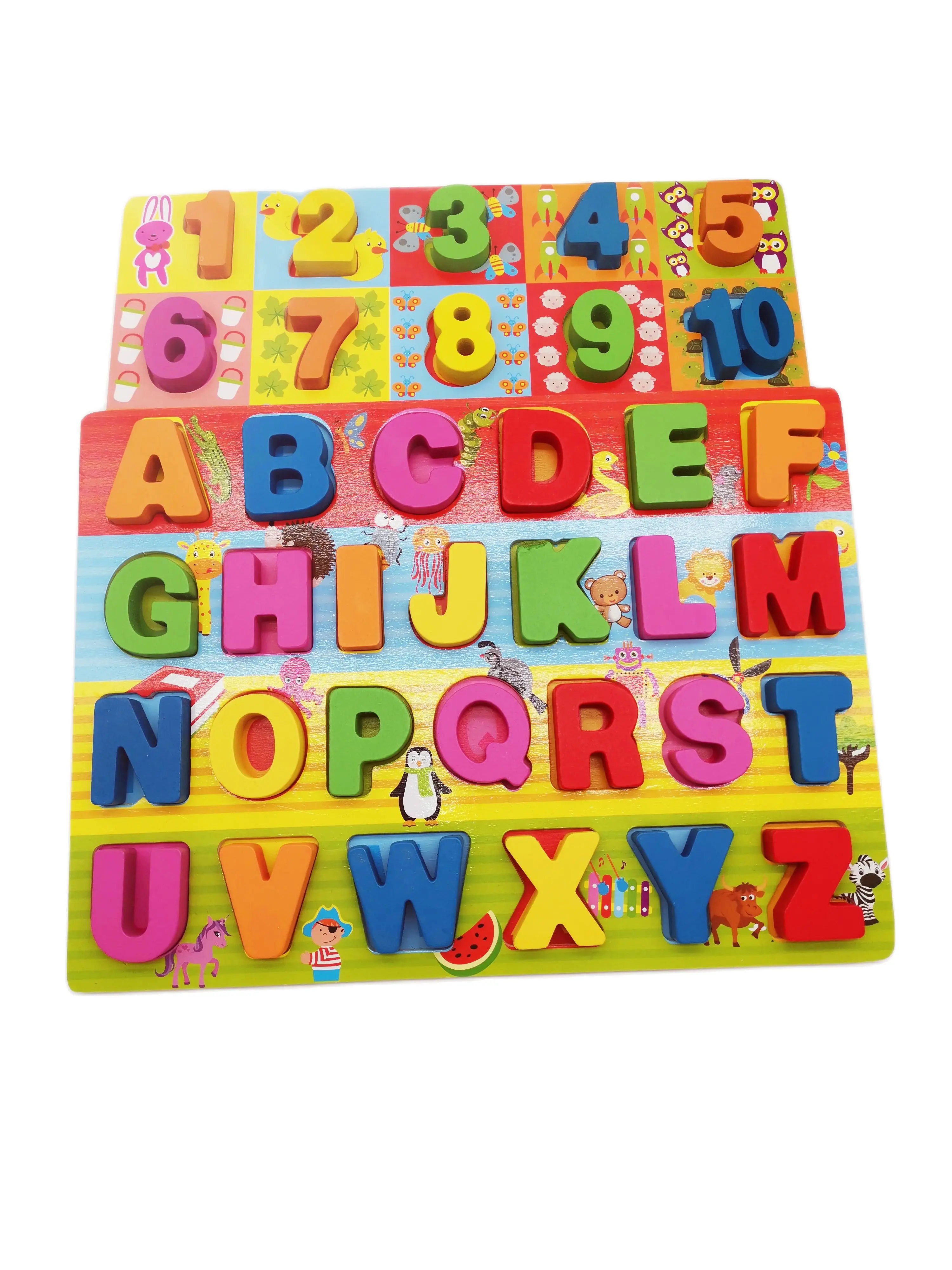 

Montessori Baby Intelligence Toys Early Educational Number Letter 3D Jigsaw Puzzle Toys Cognitive Plate Early Learning For Kids