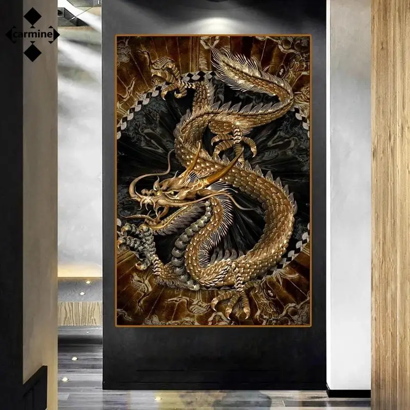 

Chinese Dragon Wall Art Posters and Prints Modern Printing Picture Nordic Canvas Painting for Living Room Decoration Frameless