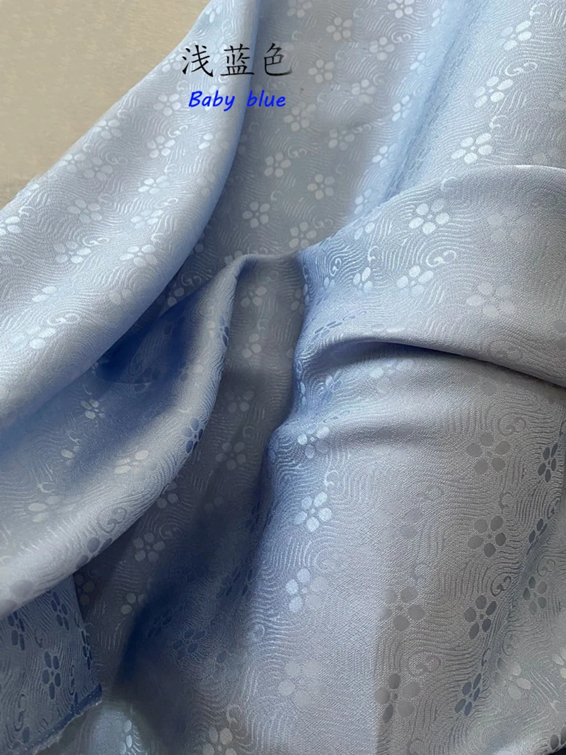 

1 meter X 1.45 meter Chinese Traditional Silk Fabric Damask Silk Hanfu Material Natural