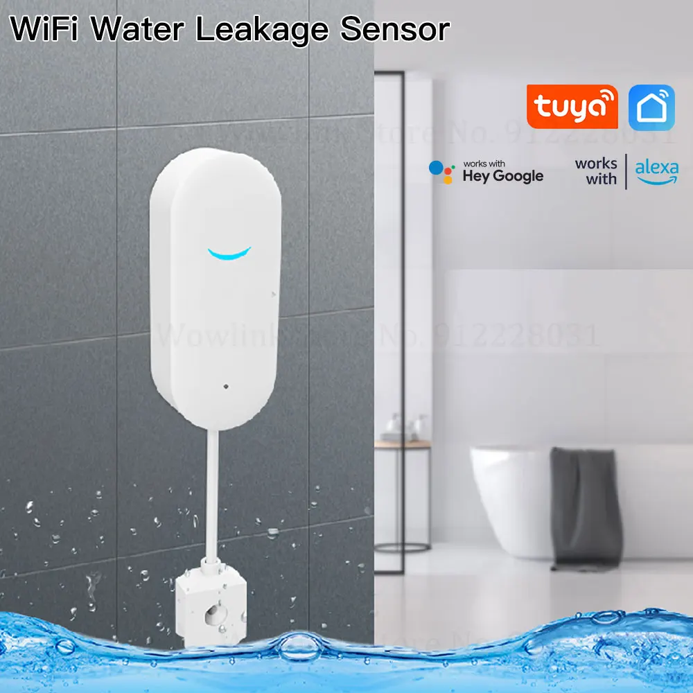 Датчик утечки воды Tuya Smart с поддержкой Wi-Fi и приложением | Безопасность защита