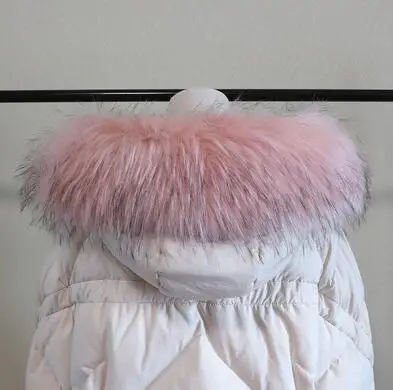 pink jacquard Осенне-зимний женский шарф из енота, лисы, воротник из искусственного меха, шарф с капюшоном, мех меховой воротник, шарф 90 см, R1933 - Цвет: pink jacquard