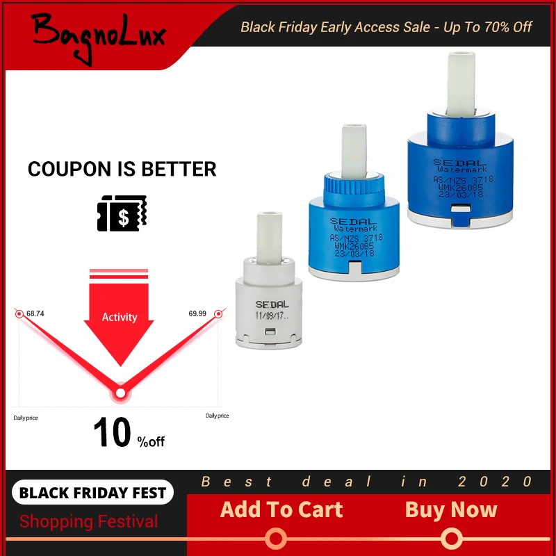 

25/35/40mm Cartridge Valve Core Electric Heater Water Mixing Valve Faucet Cartridge Mixer Low Torque Faucet Accessories