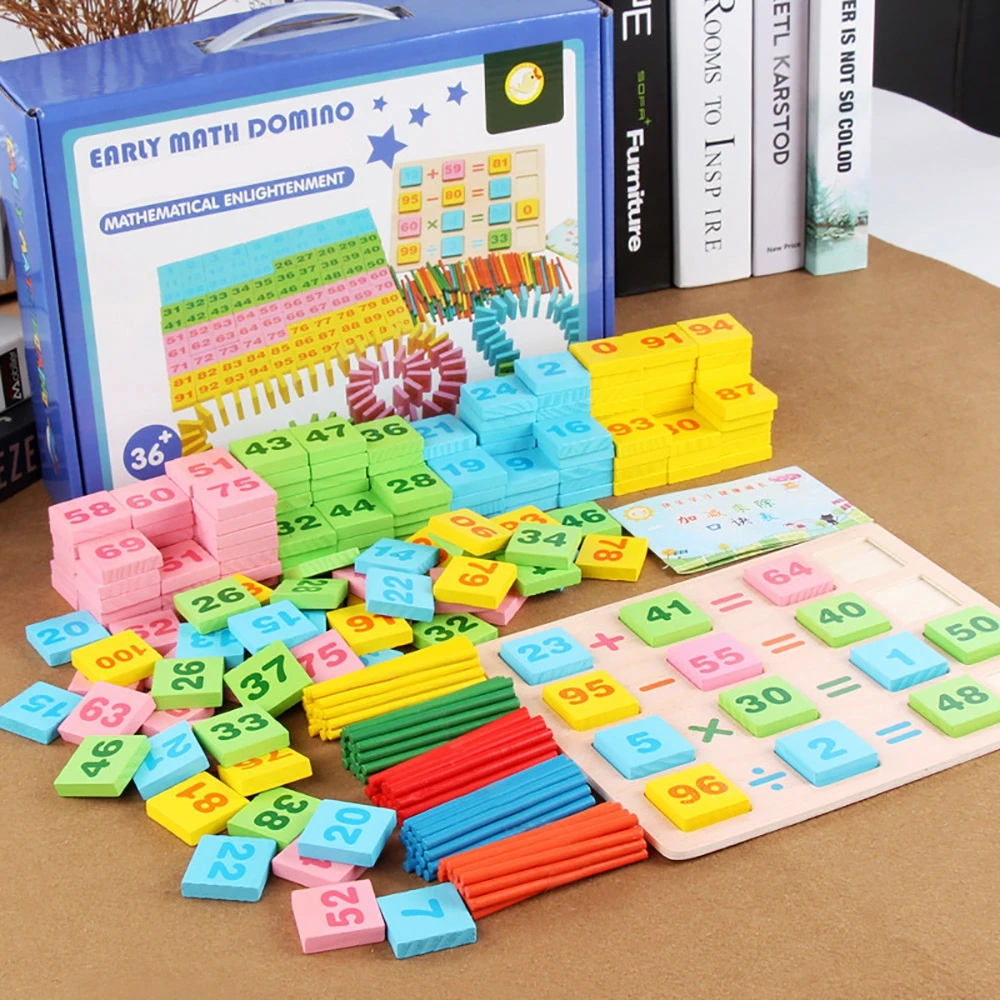 200 шт деревянные цифровые палочки пазл развивающий игрушка математика