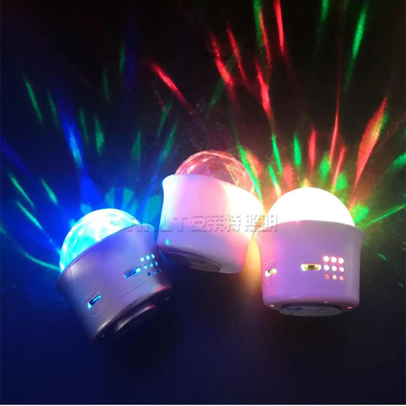 Миниатсветодиодный рная светодиодная волшебная лампа диско шар RGB для диджея