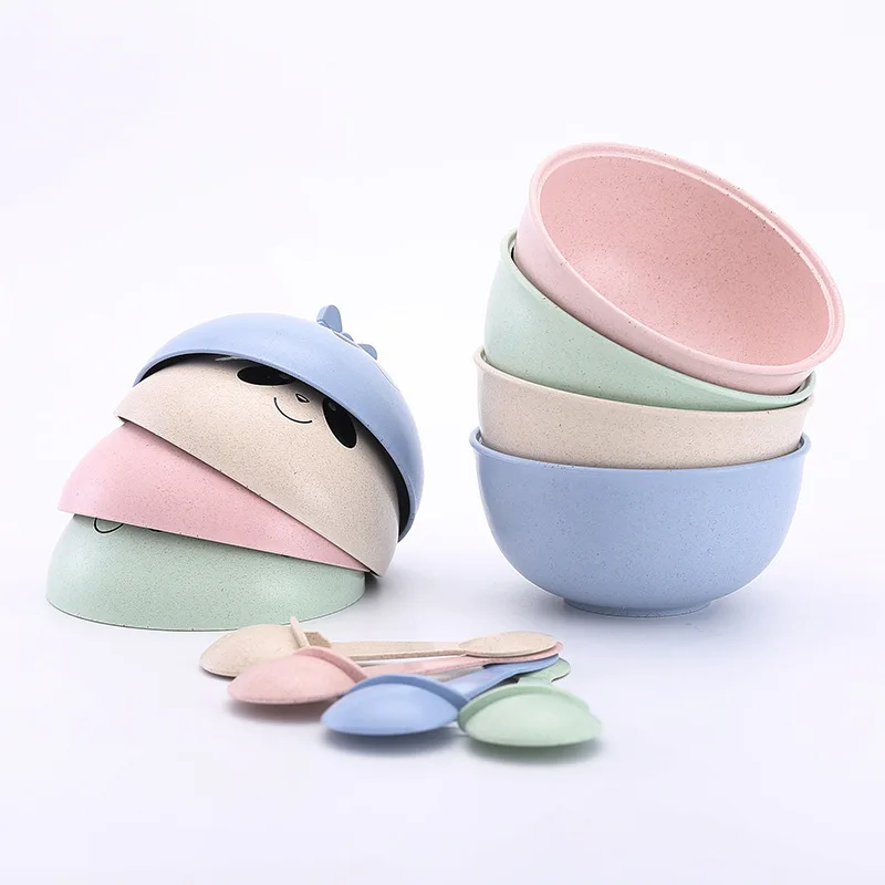 Детские чаши с ложка + вилка для малышей мультяшным принтом рисунком панды