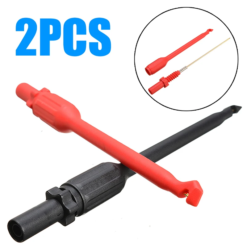 

ZIBOO 2pcs 10A Automotive Test Lead Kit Piercing Clip Puncture Red Black 160*16mm Instrument Parts&Accessories Power Probe Wire.