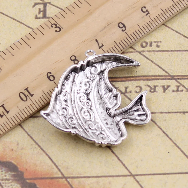 

6pcs Charms Goldfish Tropical Fish 35x36mm Tibetan Silver Pendants Crafts Making Findings Handmade Antique DIY Jewelry