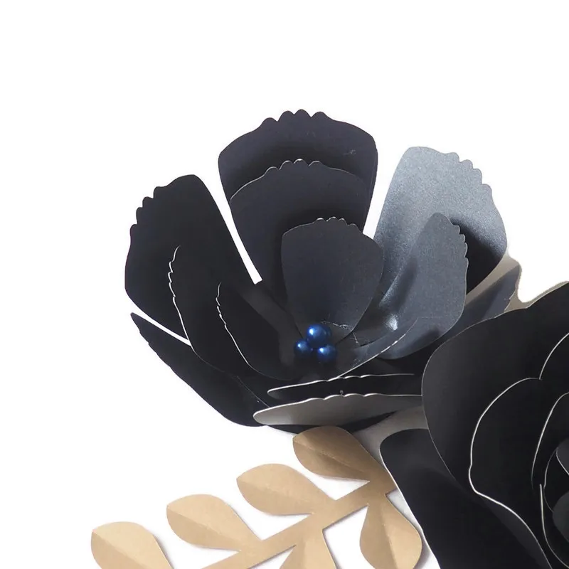 DIY Искусственные цветы гигантские бумажные 3 шт. из бумаги оставьте 2 декор для